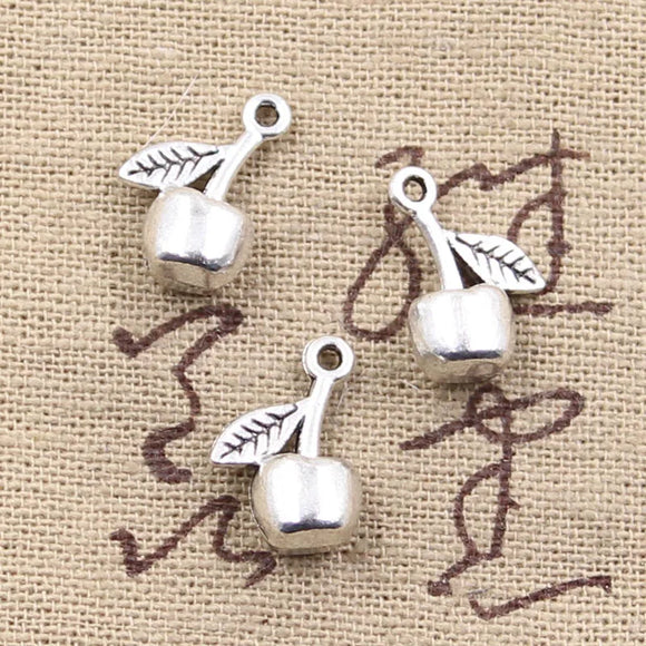 12pcs Charms Fruit Cherry 16x10mm Antique Pendant fit,Vintage Tibetan Bronze Silver Color finding,DIY For Handmade Jewelry EF4678