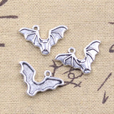 20pcs Charms Halloween Bat 15x24mm Antique Silver Color Pendants Making DIY Handmade Tibetan Finding Jewelry