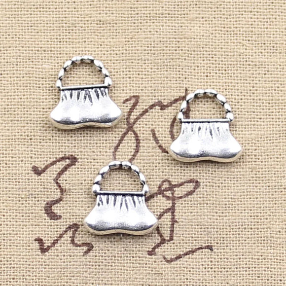 20pcs Charms Handbag 14x14mm Antique Making Pendant fit,Vintage Tibetan Silver color,DIY Handmade Jewelry