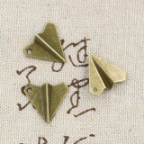 12pcs Charms Paper Airplane Plane 18x17mm Antique Making Pendant fit,Vintage Tibetan Bronze,DIY Findings Handmade Jewelry