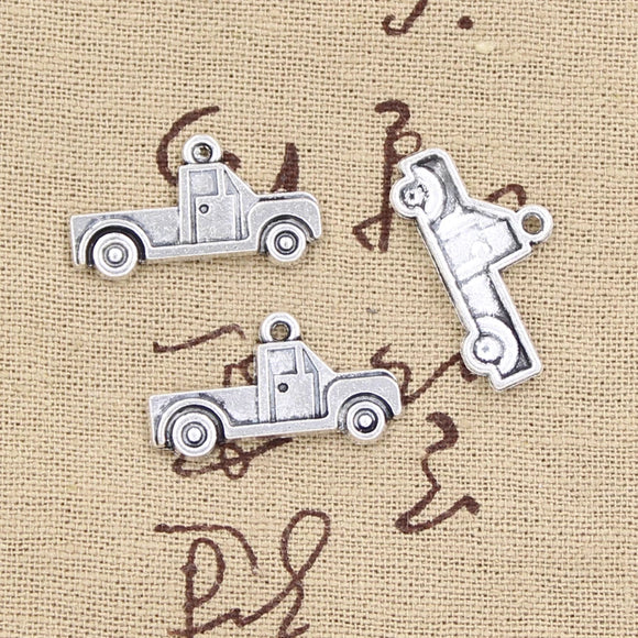 20pcs Charms Pickup Truck Car 13x26mm Antique Silver Color Pendants Making DIY Handmade Tibetan Finding Jewelry ef4560