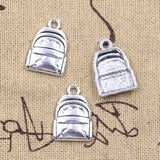 12pcs Charms School Bag Satchel 20x14mm Antique Silver Color Pendants Making DIY Handmade Tibetan Finding Jewelry