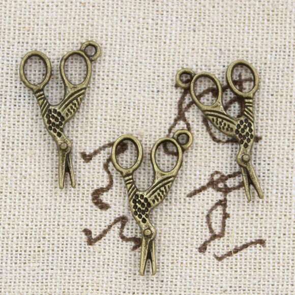 20pcs Charms Scissors Sewings 28x15mm Antique Making Pendant fit,Vintage Tibetan Bronze Silver color,DIY Handmade Jewelry