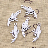 12pcs Charms Tools Multifunctional Saber 25x11mm Antique Silver Color Pendants Making DIY Handmade Tibetan Finding Jewelry
