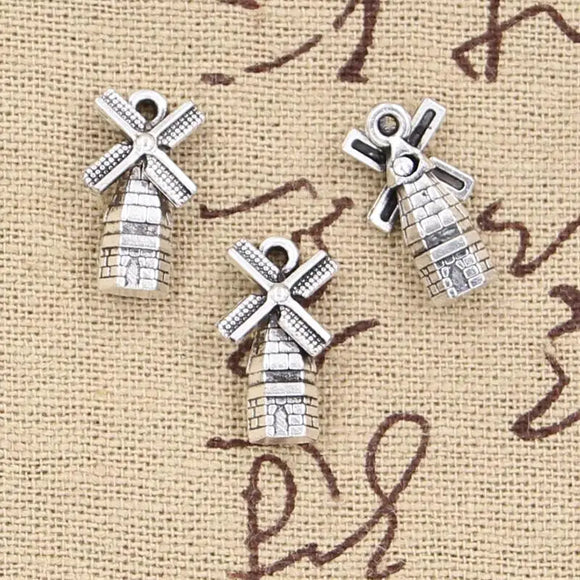 20pcs Charms Windmill Winnower 17x9mm Antique Pendant fit,Vintage Tibetan Silver color,DIY For Handmade Jewelry