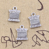 12pcs Charms Yarn Silk Curd 15x11mm Antique Bronze Silver Color Pendants Making DIY Handmade Tibetan Finding Jewelry