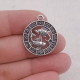 12pcs Twelve Constellations Aries Taurus Gemini Cancer Leo Virgo Pendant  Earrings Necklace For DIY Jewelry Making Accessorie