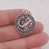 12pcs Twelve Constellations Aries Taurus Gemini Cancer Leo Virgo Pendant  Earrings Necklace For DIY Jewelry Making Accessorie