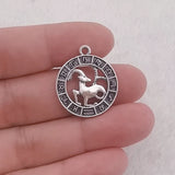 12pcs Twelve Constellations Aries Taurus Gemini Cancer Leo Virgo Pendant  Earrings Necklace For DIY Jewelry Making Accessorie