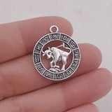 12pcs Twelve Constellations Aries Taurus Gemini Cancer Leo Virgo Pendant  Earrings Necklace For DIY Jewelry Making Accessorie