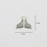 15Pcs 17*21mm Newest Antique Silver Color Fish Tail Charms Pretty Necklace Handcraft Pendant Accessory Charms For Jewelry Making