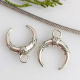 15Pcs/Lot 20x16mm Antique Silver Color Cowhorn Charms Crescent Moon Charms Pendants Fit Jewelry Making DIY Jewelry Findings