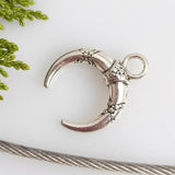 15Pcs/Lot 20x16mm Antique Silver Color Cowhorn Charms Crescent Moon Charms Pendants Fit Jewelry Making DIY Jewelry Findings