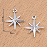 15Pcs Silver Plated Star Charm Pendant for Jewelry Making Bracelet Accessories DIY