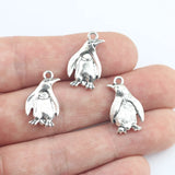 15Pieces 12*20mm Antique Silver Color Cute Penguin Charms Necklace Earring Pendant Accessory Charms For DIY Jewelry Making