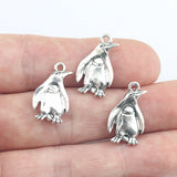 15Pieces 12*20mm Antique Silver Color Cute Penguin Charms Necklace Earring Pendant Accessory Charms For DIY Jewelry Making