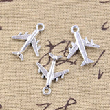 20pcs Charms Airplane Plane 21x17mm Antique Silver Color Pendants Making DIY Handmade Tibetan Finding Jewelry