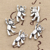 15pcs Charms Bear 19x10mm Antique,Zinc Alloy Pendant fit,Vintage Tibetan Bronze Silver color,DIY For Handmade Jewelry