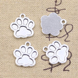 15pcs Charms Dog Paw Bear Claw 17x16mm Antique Silver Color Pendants Making DIY Handmade Tibetan Finding Jewelry