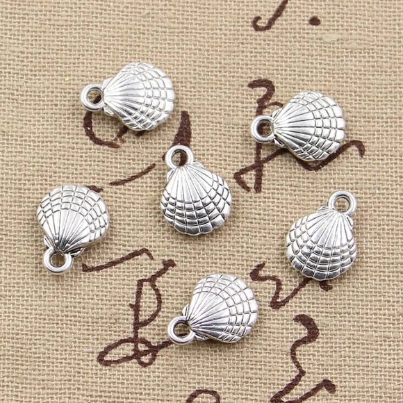 15pcs Charms Double Sided Lovely  Shell 13x10mm Antique Making Pendant fit,Vintage Tibetan Bronze,DIY Handmade Jewelry