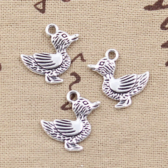 20pcs Charms Duck Quacker 20x20mm Antique Silver Color Pendants Making DIY Handmade Tibetan Finding Jewelry
