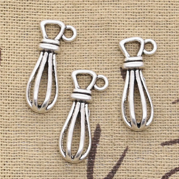 15pcs Charms Eggbeater Whisk 13x10mm Antique Making Pendant fit,Vintage Tibetan Silver color,DIY Handmade Jewelry