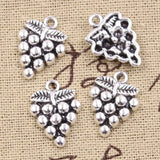 15pcs Charms Fruit Grapes 19x14mm Antique Silver Color Plated Pendants Making DIY Handmade Tibetan Silver Color Finding Jewelry