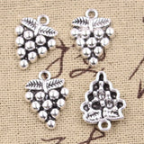 15pcs Charms Fruit Grapes 19x14mm Antique Silver Color Plated Pendants Making DIY Handmade Tibetan Silver Color Finding Jewelry