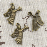 15pcs Charms Guardian Angel Star 26x23mm Antique Tibetan Bronze Pendants Jewelry Making Findings DIY Handmade Jewelry