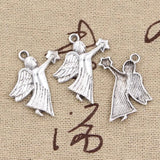 15pcs Charms Guardian Angel Star 26x23mm Antique Tibetan Bronze Pendants Jewelry Making Findings DIY Handmade Jewelry