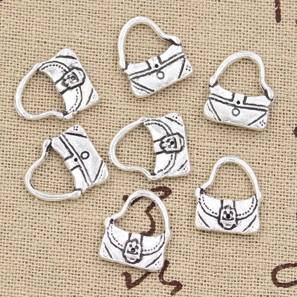 15pcs Charms Handbag Purse 15x12mm Antique Making Pendant fit,Vintage Tibetan Silver color,DIY Handmade Jewelry