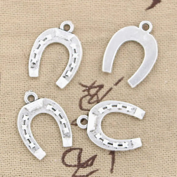 15pcs Charms Horseshoe 21x16mm Antique Making Pendant fit,Vintage Tibetan Bronze Silver color,DIY Handmade Jewelry
