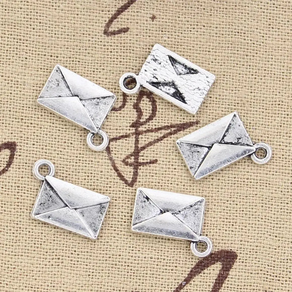 20pcs Charms Letter Envelope 15x11mm Antique Making Pendant fit,Vintage Tibetan Silver color,DIY Handmade Jewelry