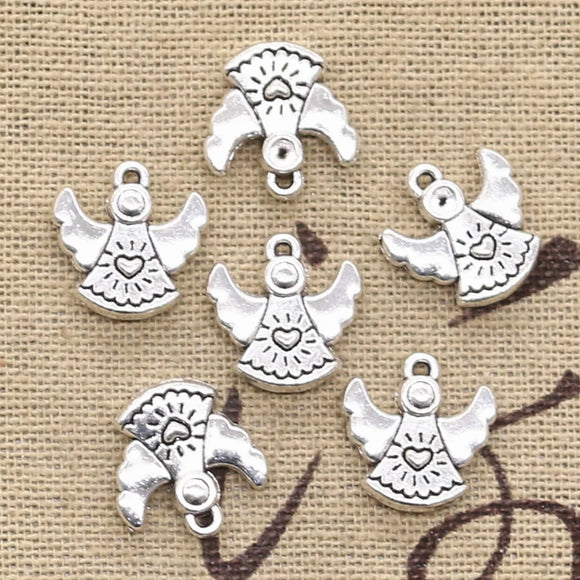 20pcs Charms Lovely Pray Angel 14x13mm Antique Making Pendant fit,Vintage Tibetan Silver color,DIY Handmade Jewelry