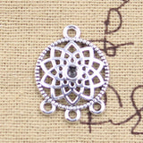 15pcs Charms Native Dream Catcher Chandelier Connector 24x18mm Antique Silver Color Pendants Making DIY Tibetan Finding Jewelry
