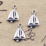 20pcs Charms Sailboat Ship Boat 20x14mm Antique Silver Color Pendants Making DIY Handmade Tibetan Finding Jewelry