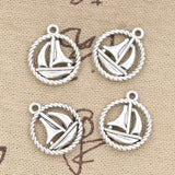 20pcs Charms Sailing Ship 19x16mm Antique Silver Color Pendants Making DIY Handmade Tibetan Finding Jewelry