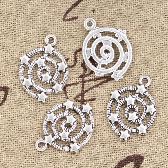 15pcs Charms Shooting Stars Galaxy 21x15mm Antique Making Pendant fit,Vintage Tibetan Bronze Silver color,DIY Handmade Jewelry