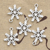 15pcs Charms Snowflake Snow 20x17mm Antique Silver Color Pendants Making DIY Handmade Tibetan Finding Jewelry