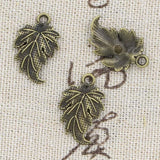 15pcs Charms Tree Leaf 20x12mm Antique Tibetan Bronze Pendant Findings Accessories DIY Vintage Choker Handmade Jewelry