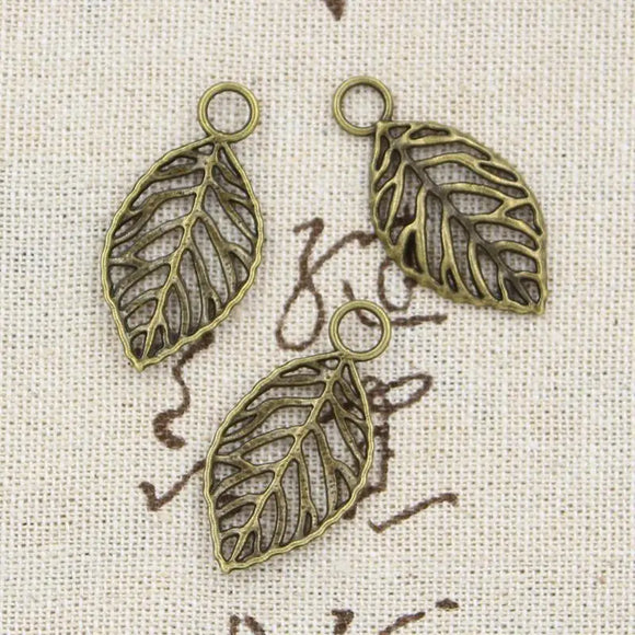 15pcs Charms Tree Leaf 32x16mm Antique Bronze Silver Color Making Pendant fit,Vintage Tibetan DIY Handmade Jewelry ef4393