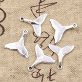 15pcs Charms Whale Tail 18x19mm Antique Silver Color Plated Pendants Making DIY Handmade Tibetan Silver Color Finding Jewelry