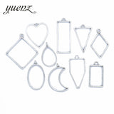 10 styles of 7-color alloy geometric border pendants DIY resin oil drip jewelry accessories U051