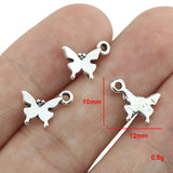 20 Pieces 10x12mm Tibetan Silver Color Lovely Butterfly Charms Diy Handmade Pendant