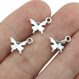 20 Pieces 10x12mm Tibetan Silver Color Lovely Butterfly Charms Diy Handmade Pendant