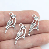 20 Pieces 11*27mm Antique Silver Color Hollow Bird Charms Necklace Earring Pendant Accessory Charms For DIY Jewelry Making