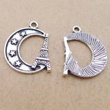 20 Pieces 17*22mm Mixed Alloy Antique Silver Color Moon Charms Bracelet Keychain Pendant Accessory For DIY Jewelry Making