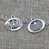 20 Pieces 17.5x19.5mm Antique Silver Color Music Mark Hollow Charms Jewelry Handcraft Making DIY