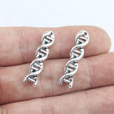 20 Pieces 7*28mm Antique Silver Color Special Gene Charms Necklace Bracelet Pendant Charms For Jewelry Making Earrings Findings