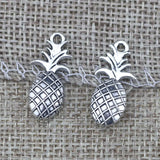 20 Pieces/Lot 11mm*23mm  Allloy Friut Charms Antique Silver Plated Fruit Charm Ananas Pineapple Charms For Jewelry Making